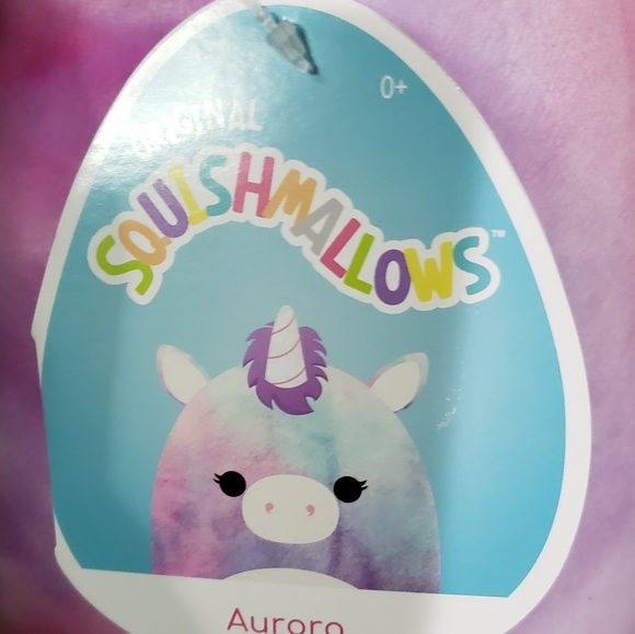 Squishmallow Kellytoy Plush Auora the Unicorn Tye Dye - Picture 5 of 7